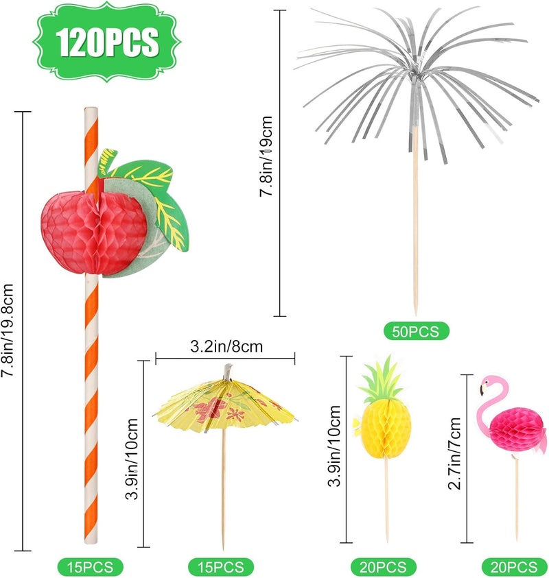 Mooshy Pack of 120 Cocktail Decoration Umbrellas for Cocktail Party Decorations, with Wooden Cocktail Umbrellas, Cocktail Picks, Party Drinking Decorations and Wedding Party Bar Drinks Cake Decoration - Image 2