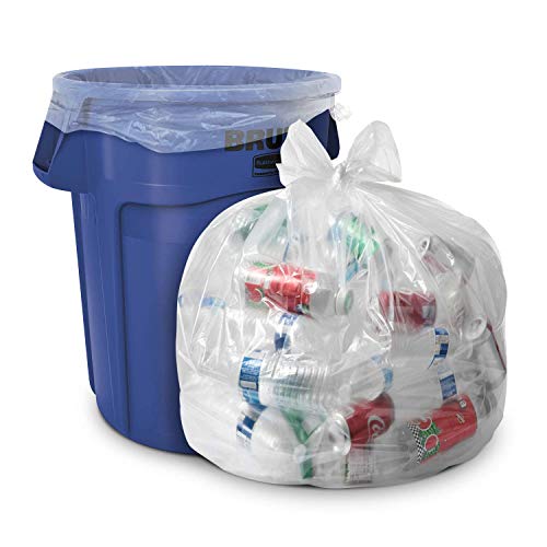 Aluf Plastics 33 Gallon Clear Trash Bags - 33" x 39" - 1.5 MIL (eq) - CSR Series - Heavy Duty Industrial Liners Clear Garbage Bags for Recycling, Contractors, Storage, Outdoor, 1 Count (Pack of 100) - Image 1