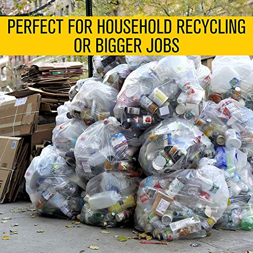 Aluf Plastics 33 Gallon Clear Trash Bags - 33" x 39" - 1.5 MIL (eq) - CSR Series - Heavy Duty Industrial Liners Clear Garbage Bags for Recycling, Contractors, Storage, Outdoor, 1 Count (Pack of 100) - Image 5
