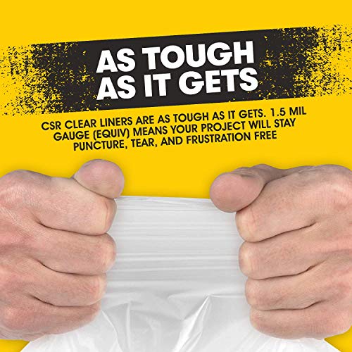 Aluf Plastics 33 Gallon Clear Trash Bags - 33" x 39" - 1.5 MIL (eq) - CSR Series - Heavy Duty Industrial Liners Clear Garbage Bags for Recycling, Contractors, Storage, Outdoor, 1 Count (Pack of 100) - Image 3