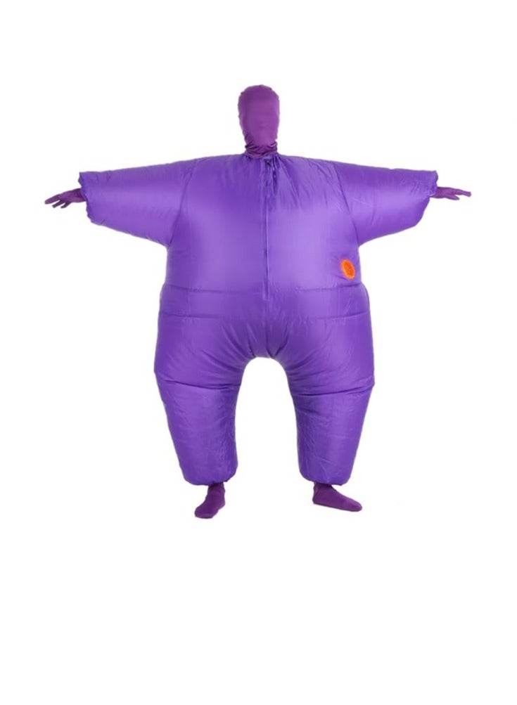 Deluxe Inflatable Full Body Air Fan Fancy Dress Costume Adult 5-6 Feet Fancy Dress Suit (Green), Polyester  - Image 1
