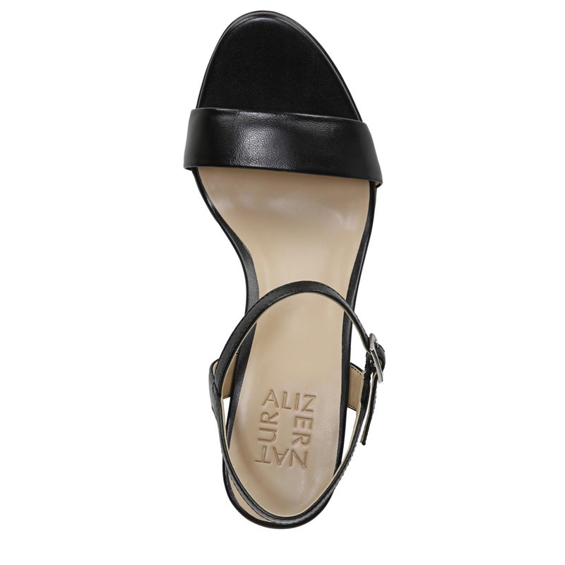 Naturalizer Womens Bristol Ankle Strap Chunky Block Heel Dress Sandal ,Black Smooth ,6M - Image 5