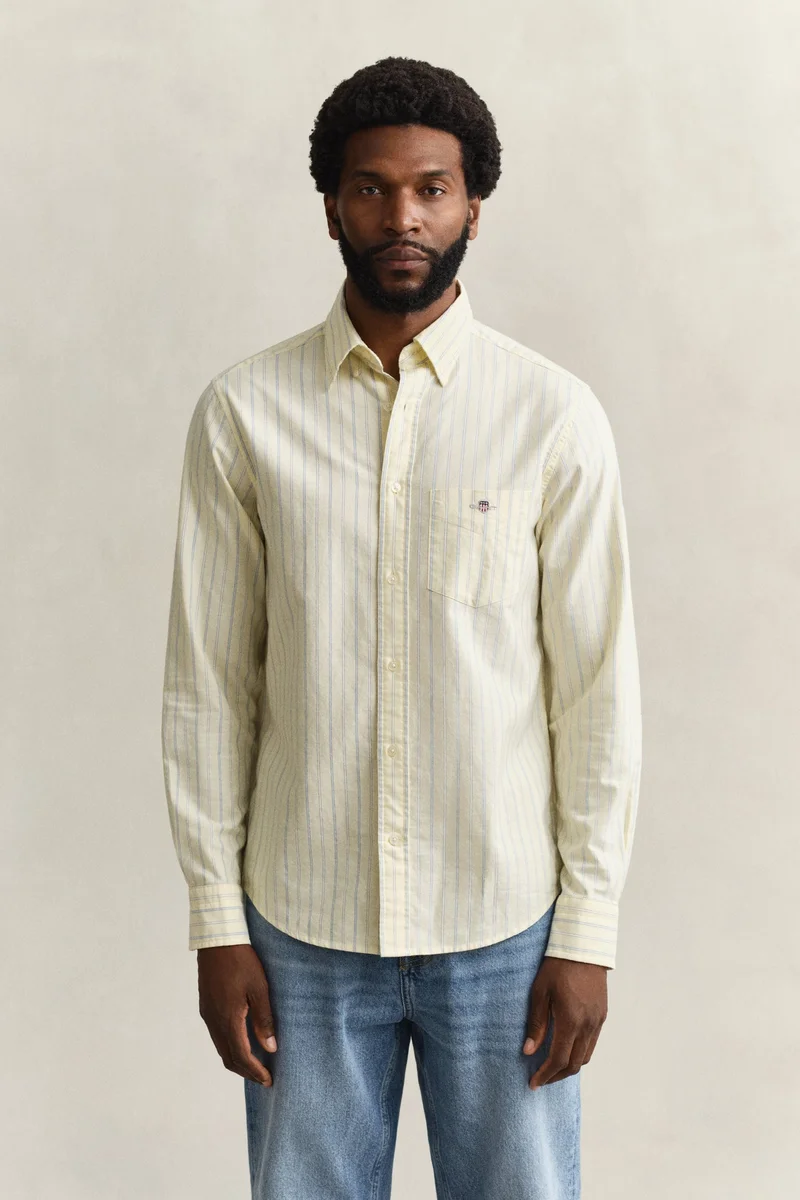 GANT  Regular Classic Oxford Stripe Shirt for Men | Best Price UAE