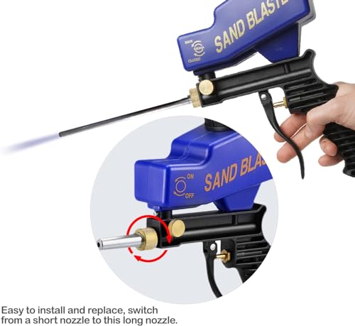 LE LEMATEC ملحق فوهة طويلة من لي ليماتيك - نصيحة رملية دقيقة نهائية لضواغط الهواء | عصا قوية لرش الصودا والجوز لتنظيف دقيق خالي من العيوب - Image 3