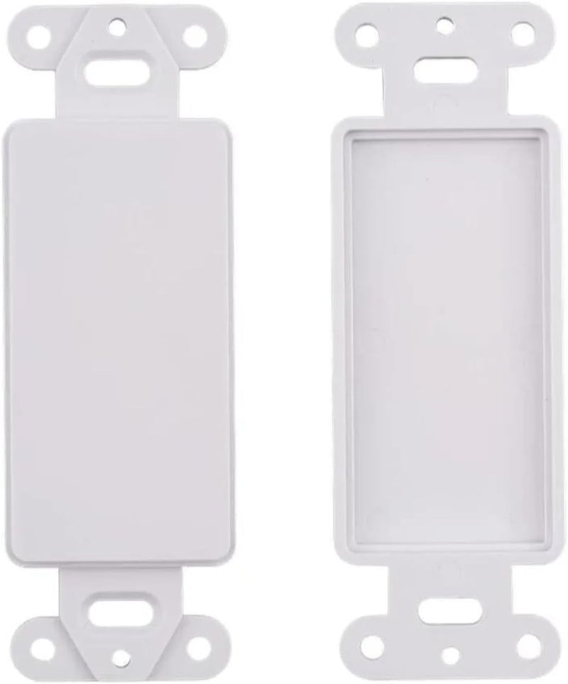 SATMAXIMUM 10 Pack Blank Insert Wall Plate, Single Gang Insert Cover for Electrical or Low Voltage Boxes, Ideal for Ethernet, HDMI, Coaxial & More, White Cover for Home & Office Installations - Image 2