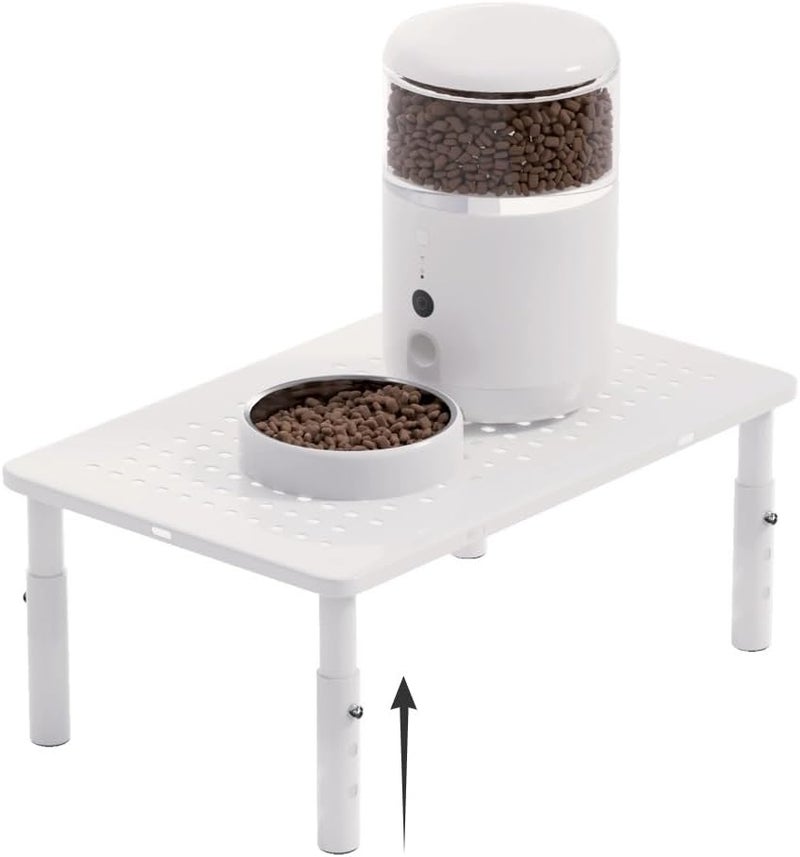 WSOWX Adjustable Automatic cat Feeder Stand - Non-Slip Elevated Holder for Cats/Dogs/Puppies, Universal Fit Automatic Feeders & Water Dispensers, Promotes Neck Health & Posture - Image 1