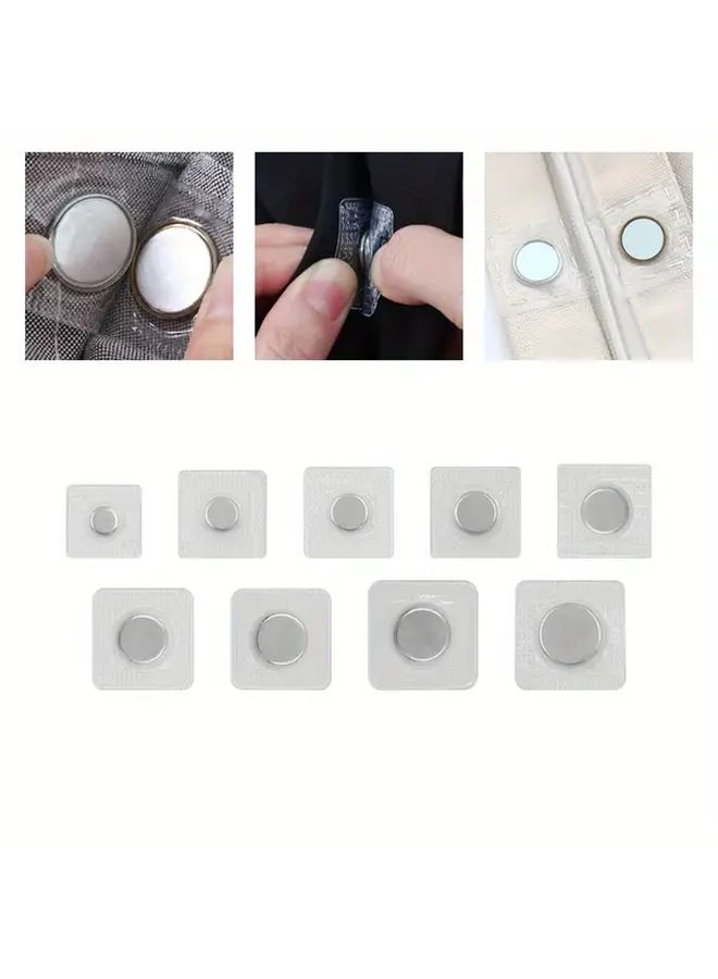 3 Pcs Set Of 13mm PVC Magnetic Buttons Invisible Snap Fasteners Sewing Clasps For Handbags Clothing Curtains Crafts - Image 1