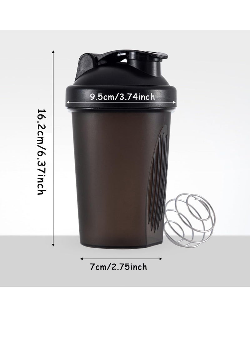 Generic - Shaker Bottle,For Protein Powder Mixed Plastic Workout Water Bottle 400 ml with Mixball Non-Leak Cap,Shaker Cups for Fitness Sports Gym,Supplement Drinks Bottles - Image 1