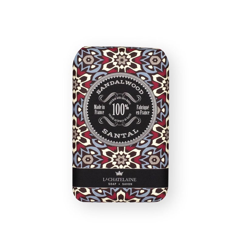 La Chatelaine Unisex Men Women Bar Soap Natural and Organic Triple Milled Made in France Large Sandalwood - Image 1