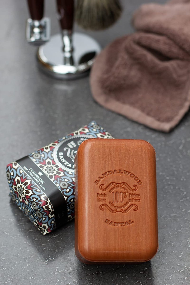 La Chatelaine Unisex Men Women Bar Soap Natural and Organic Triple Milled Made in France Large Sandalwood - Image 5