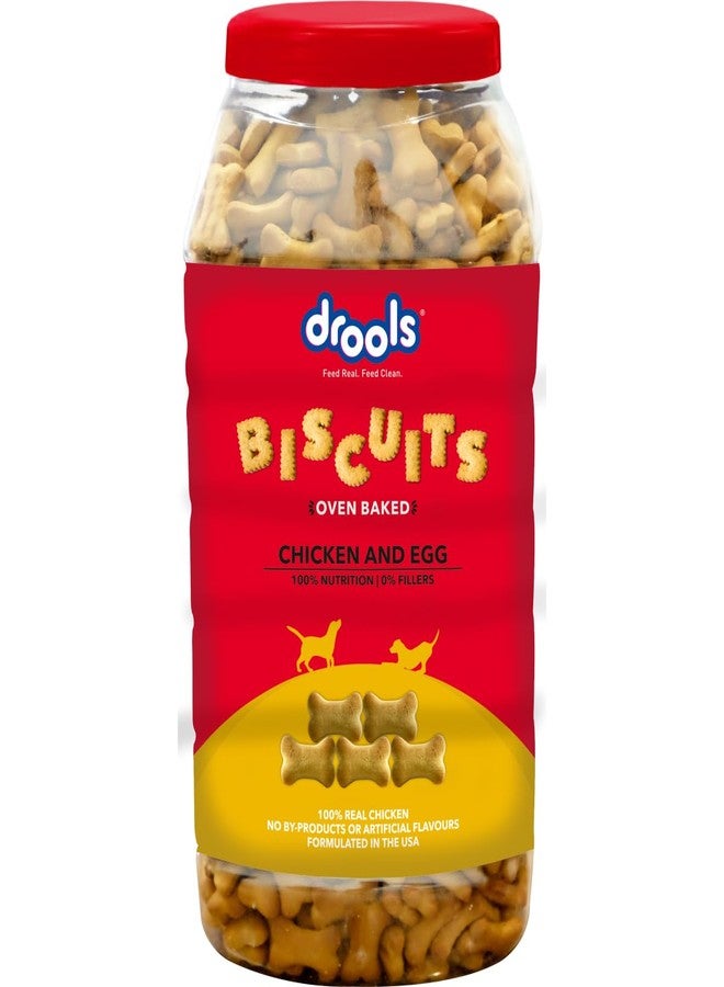 Drools Chicken and Egg Biscuit, Dog Treats - Jar, 900 g - Image 1