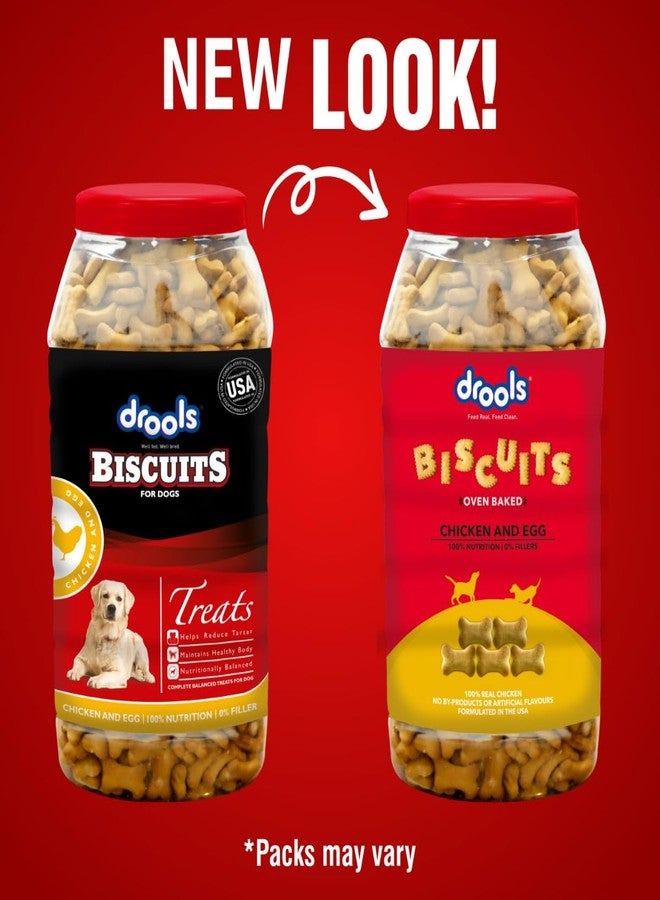 Drools Chicken and Egg Biscuit, Dog Treats - Jar, 900 g - Image 4