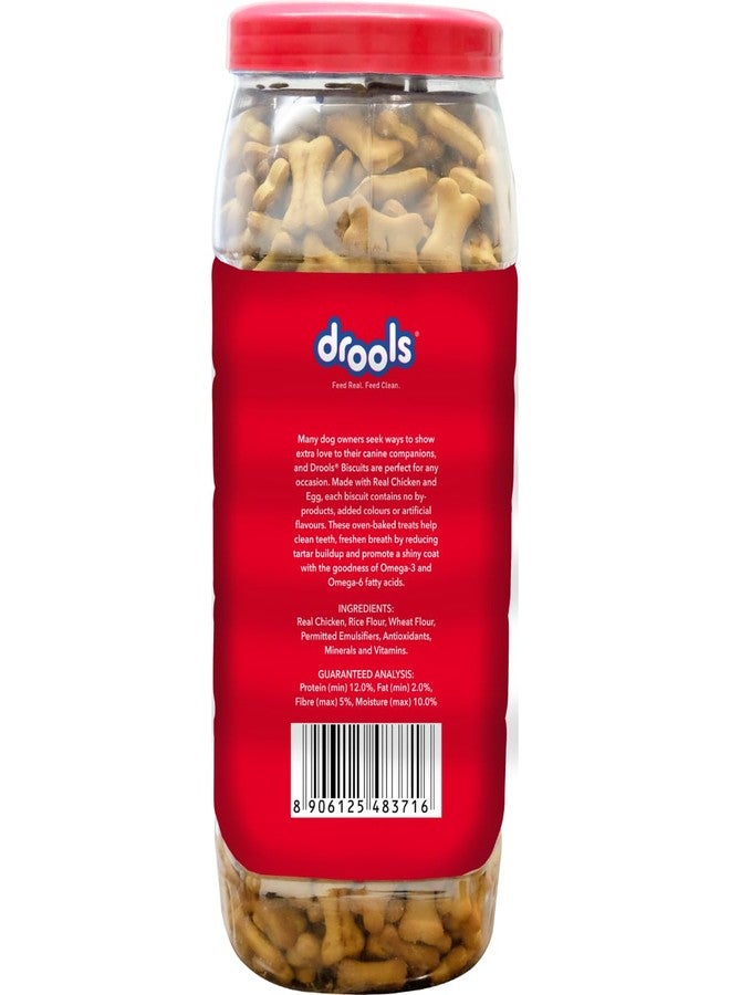 Drools Chicken and Egg Biscuit, Dog Treats - Jar, 900 g - Image 3