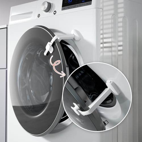 EUDEMON Baby Safety WasherDryer Door StopperFront Load Washer Door Prop for Kids Child Washing Machine Door Holder Safety Door Lock for Washer Dryer 1 PackWhite - Image 1
