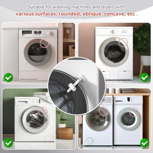 EUDEMON Baby Safety WasherDryer Door StopperFront Load Washer Door Prop for Kids Child Washing Machine Door Holder Safety Door Lock for Washer Dryer 1 PackWhite - Image 3