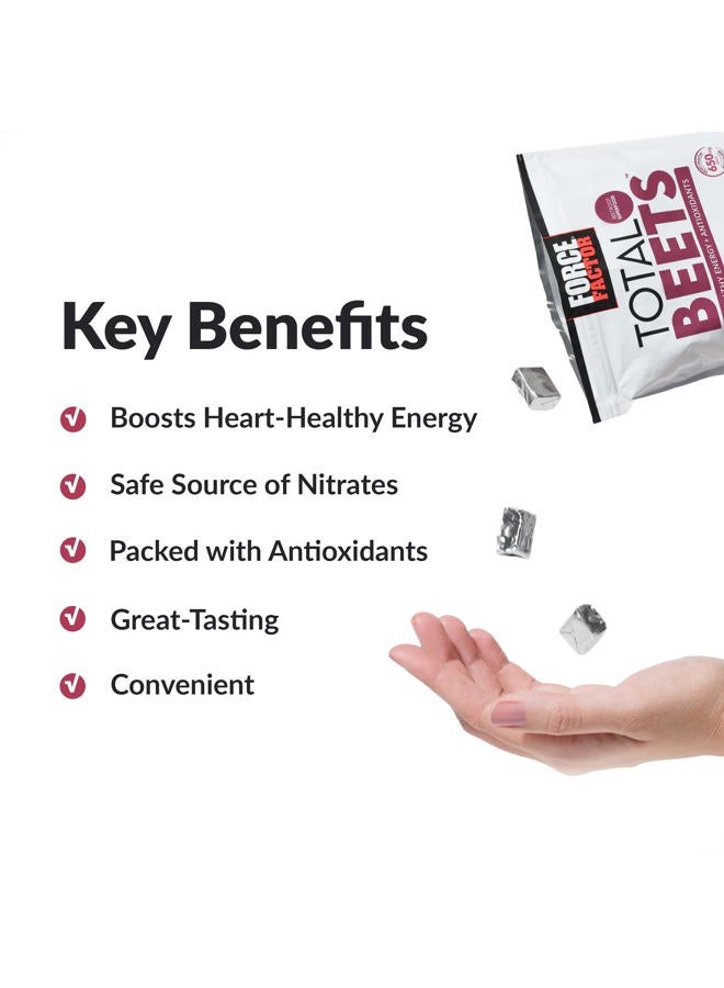 Force Factor Total Beets Soft Chews with Beetroot, Nitrates, L-Citrulline, Grapeseed Extract, & Antioxidants, Healthy Energy Supplement with Elite Ingredients for Heart, Superfood, 120 Count, 2-Pack - Image 2