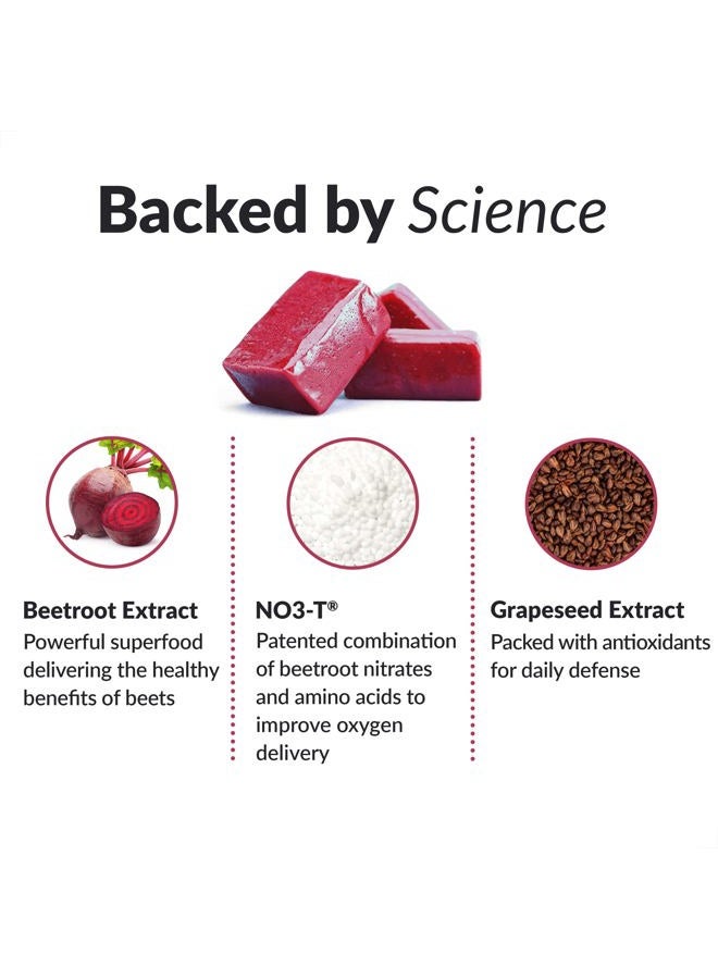 Force Factor Total Beets Soft Chews with Beetroot, Nitrates, L-Citrulline, Grapeseed Extract, & Antioxidants, Healthy Energy Supplement with Elite Ingredients for Heart, Superfood, 120 Count, 2-Pack - Image 3