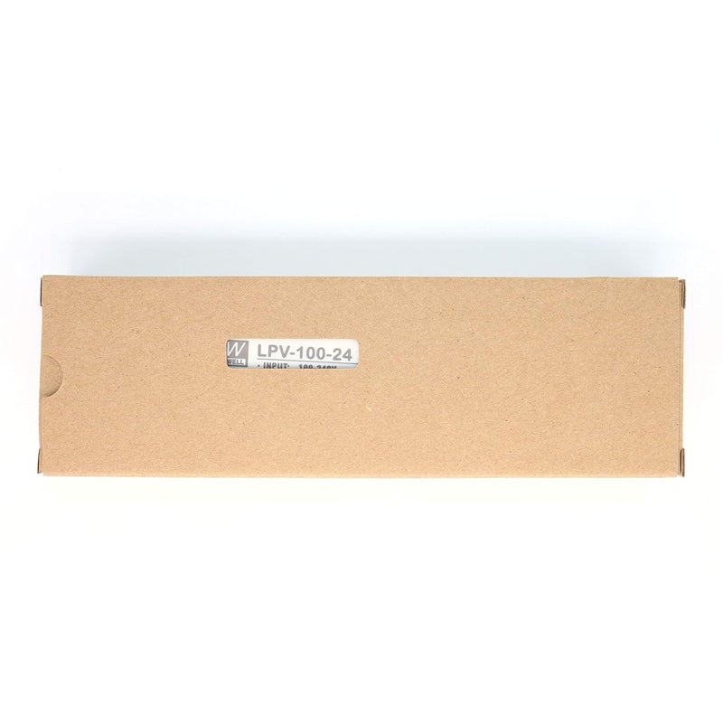 مين ويل محرك مصدر طاقة LED Meanwell LPV-100-24، قدرة 100.8 واط، تيار 4.2 أمبير، جهد 24 فولت مستمر (DC)، معايير حماية IP67. مناسب لشرائط الإضاءة LED. - Image 2