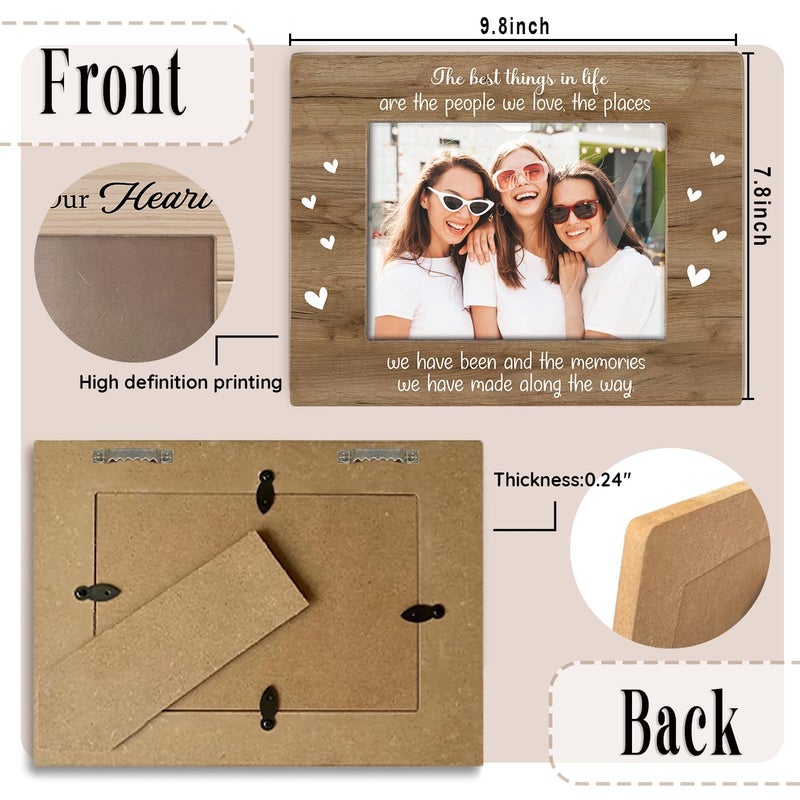 KLYTINK Rustic Wood Picture Frame,Best Things in Life Are The People We Love,Inspirational Photo Frame for Birthday,Graduation, Christmas Gift for Sister,Family,or Friends Fits 5x7 Photo(Best life-1) - Image 2