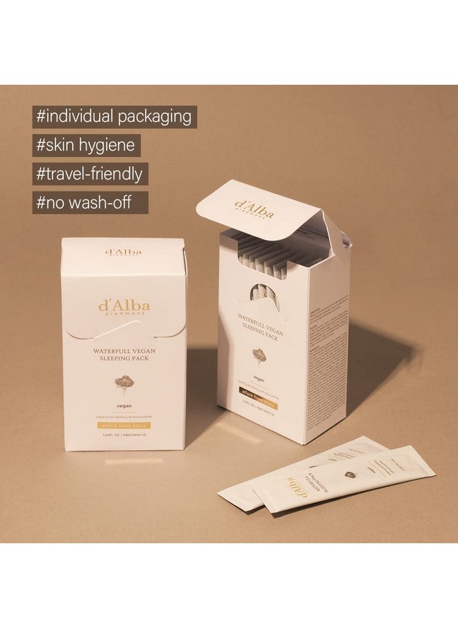d'alba Piedmont قناع الوجه الليلي النباتي المقاوم للغسيل من D&#39;Alba Italian White Truffle Waterfull، قناع وجه محمول من نوع الجل للاحتفاظ بالرطوبة وآمن للبشرة الحساسة  - Image 2