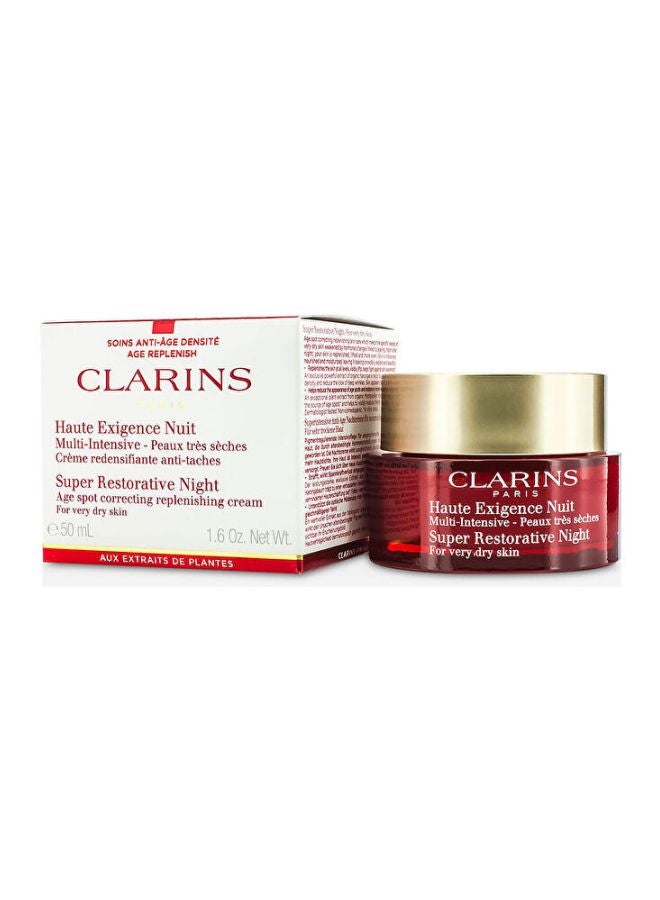 CLARINS Super Restorative Night Age Spot Correcting Replenishing Cream 50ml - Image 2