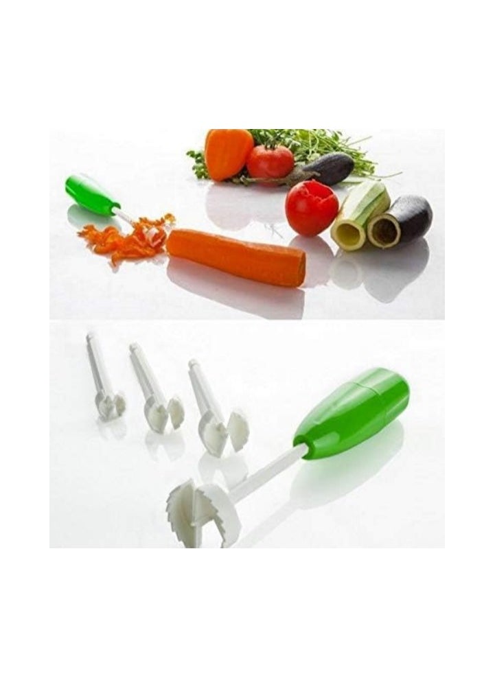 Generic "4-Piece Plastic Stuffed Vegetable Corer Set - Magic Corer for Zucchini, Eggplant, and Tomatoes, Perfect for Easily Preparing Stuffed Vegetables. Includes a Thin and Sturdy Corer for Vegetables like Zucchini and Eggplant. A Versatile Tool for Professionally and Easily Preparing Stuffed Dishes, Ideal for Everyday Cooking."  - Image 4