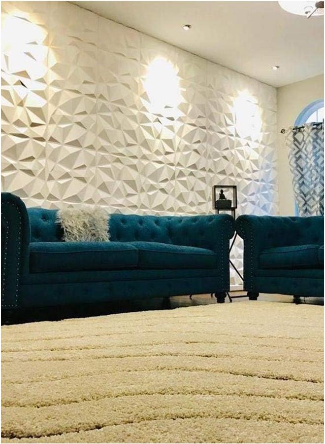12 Pcs 3D Wall Panel Texture PVC Wallpaper Diamond Design Decorative Cover For Living Room Lobby Bedroom Office Material White Each 30x30cm