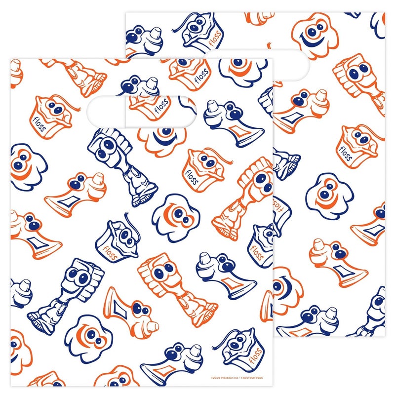 Practicon Dental Friends Dental Giveaway Bags, 8" x 10", 100 Pack - Image 2