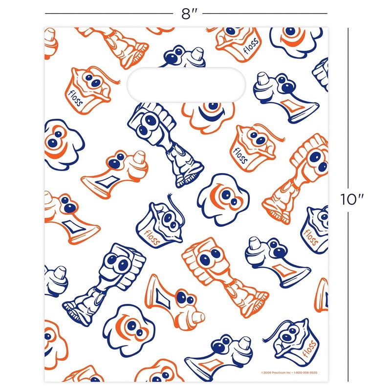 Practicon Dental Friends Dental Giveaway Bags, 8" x 10", 100 Pack - Image 4
