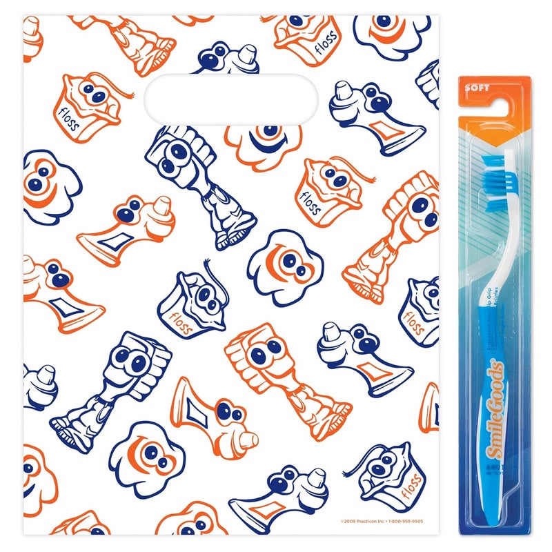 Practicon Dental Friends Dental Giveaway Bags, 8" x 10", 100 Pack - Image 3