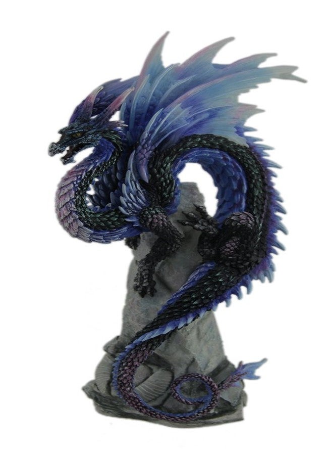 Zeckos Veronese Design Andrew Bill Sapphire Sentinel Hand Painted Blue Dragon Statue - Image 1