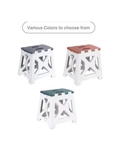 VIO Folding Step Stool 13.4 Inch 34 CM Strong Foldable Heavy Duty Stool Compact Space Saving Non Slip Folding Camping Seat Lightweight Space Saving Step Stool Plastic Stool for Kitchen Home Office Bathroom Stool for Adults Withstands Up To 300 LBS Stool for Kids Backyard Outdoor Picnic Beach Hiking Fishing  - Image 3