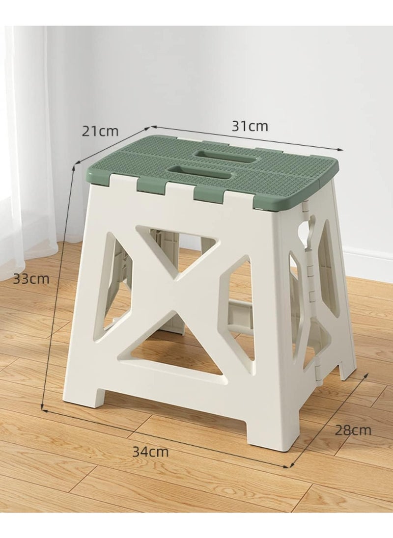 VIO Folding Step Stool 13.4 Inch 34 CM Strong Foldable Heavy Duty Stool Compact Space Saving Non Slip Folding Camping Seat Lightweight Space Saving Step Stool Plastic Stool for Kitchen Home Office Bathroom Stool for Adults Withstands Up To 300 LBS Stool for Kids Backyard Outdoor Picnic Beach Hiking Fishing  - Image 4