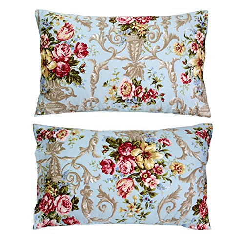 FADFAY Shabby Floral Bedding Elegant Peony Sheets Set Luxury Bedding Collections 800 Thread Count 100% Egyptian Cotton Deep Pocket, 4 Piece-California King Size - Image 2