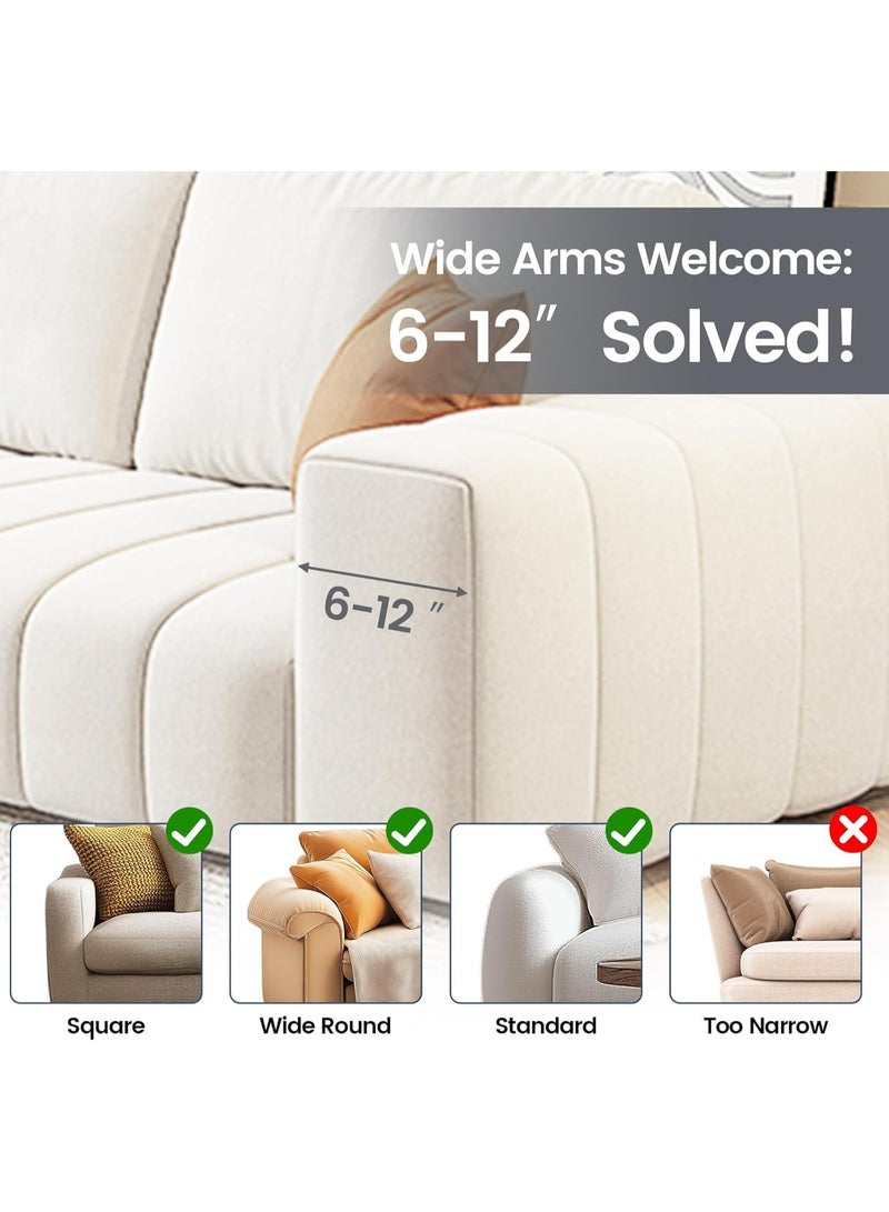Premium Silicone Sofa Armrest Organizer, Cup Holder Caddy with Storage Pockets, Anti-Slip Couch Tray, Gray - Image 5