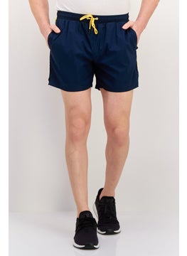 Men Sportswear Fit Brand Logo Training Shorts, Blue Combo