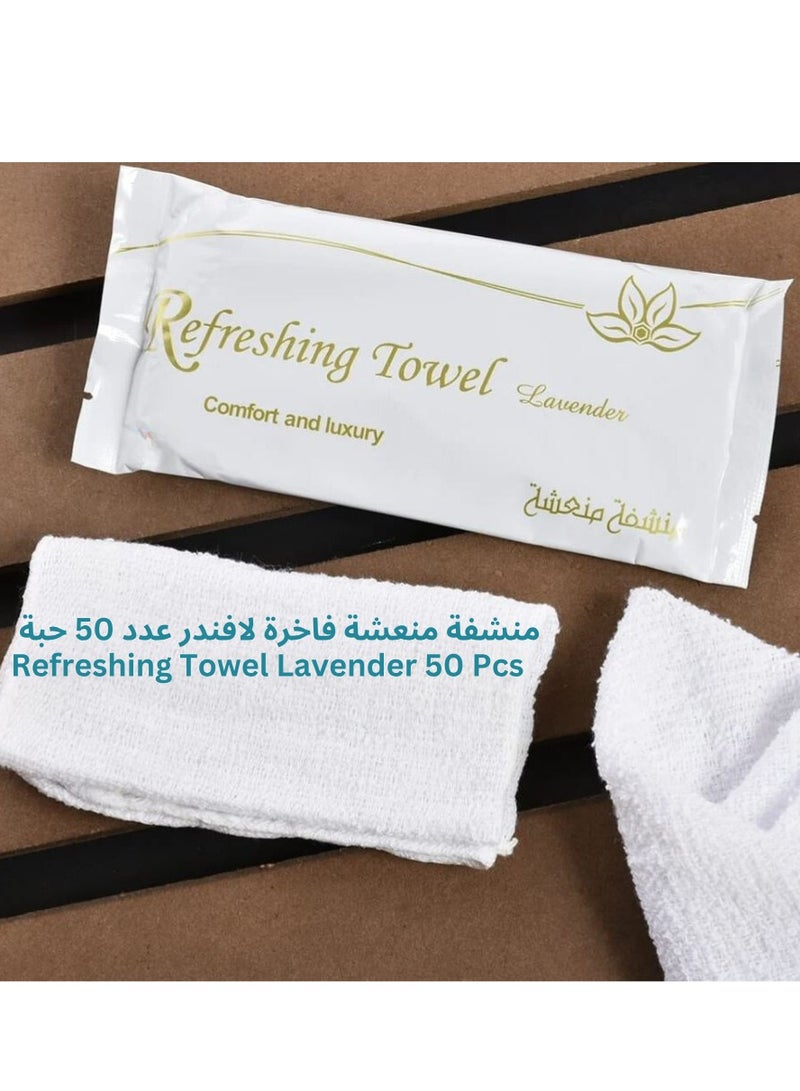 Refreshing Towel Lavender 50 Pcs - Image 1