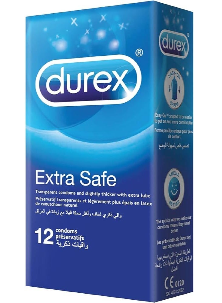 Durex Invisible Extra Thin Condoms Pack Of 12 & 12-Piece Latex Extra Safe CondomsBundle - Image 3