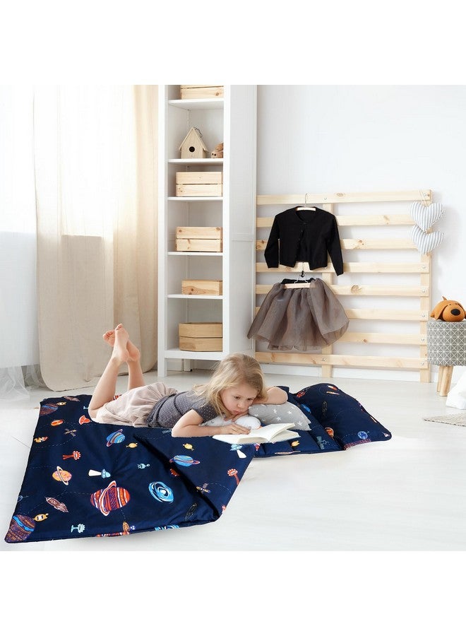 PHF Space Toddler Nap Mat Set With Removable Pillow For Toddler Boys Girls Soft And Lightweight For Daycare Preschool Travel Kindergarten Sleeping Bag Fits Ages 36 Years Space - Image 4