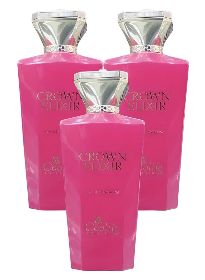 Coolife 3 Pieces Crown Elixir Perfume For Women 100ml EDP - Image 1