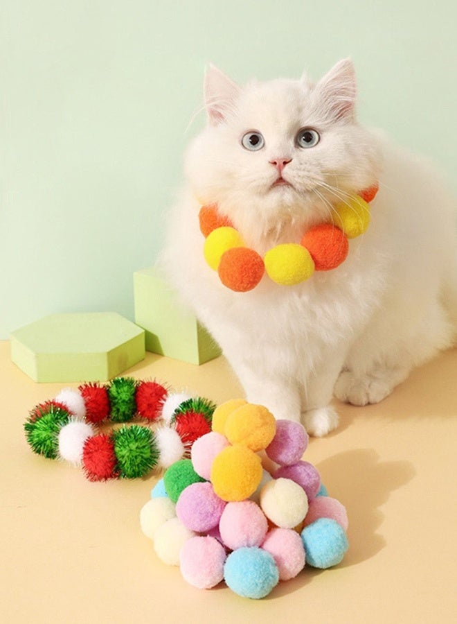 Forthcan Interactive Cat Toy with Launcher and Colorful Soft Pom Pom Balls, Fun Pet Play Set for Indoor Cats and Kittens - Image 3