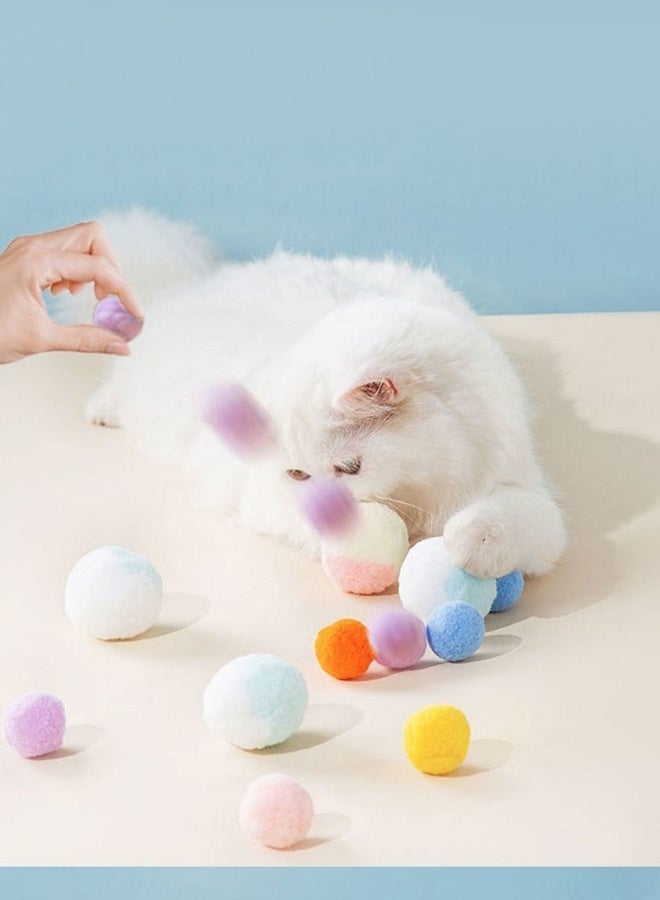 Forthcan Interactive Cat Toy with Launcher and Colorful Soft Pom Pom Balls, Fun Pet Play Set for Indoor Cats and Kittens - Image 4