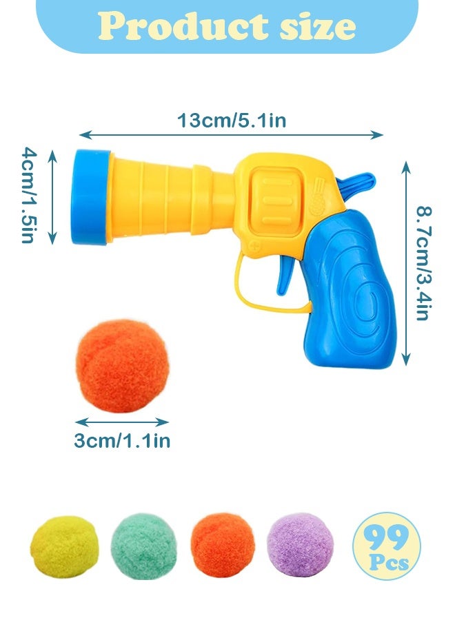 Forthcan Interactive Cat Toy with Launcher and Colorful Soft Pom Pom Balls, Fun Pet Play Set for Indoor Cats and Kittens - Image 5