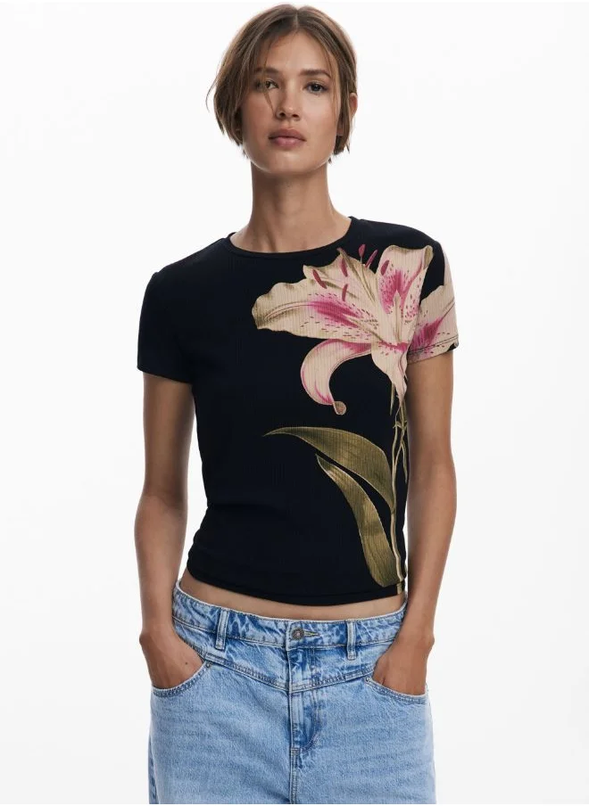 DESIGUAL Orchid Short-Sleeve T-Shirt