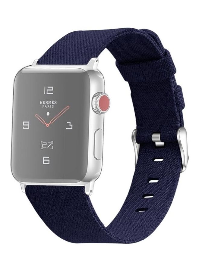 NIBEMINENT Ethnic Replacement Watchband For Apple Watch Series 1/2/3/4/5/6/7/SE 38/40/41mm Blue - Image 1