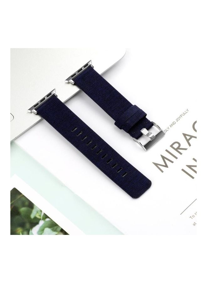 NIBEMINENT Ethnic Replacement Watchband For Apple Watch Series 1/2/3/4/5/6/7/SE 38/40/41mm Blue - Image 2