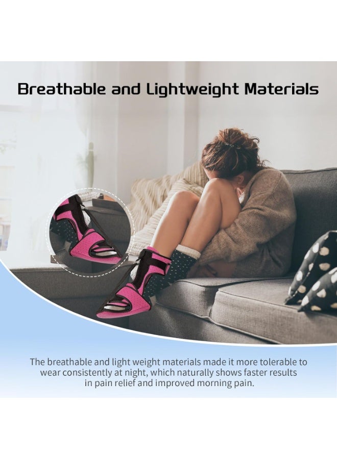 Plantar Fasciitis Night Splint with Massage Ball for Plantar Fasciitis Relief, Soft & Comfortable Foot Brace for Achilles Tendonitis Heal Spur Foot-drop Flat-arch for Women and Men - Image 4