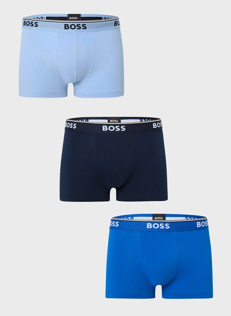 بوس 3 Pack Logo Band Trunks