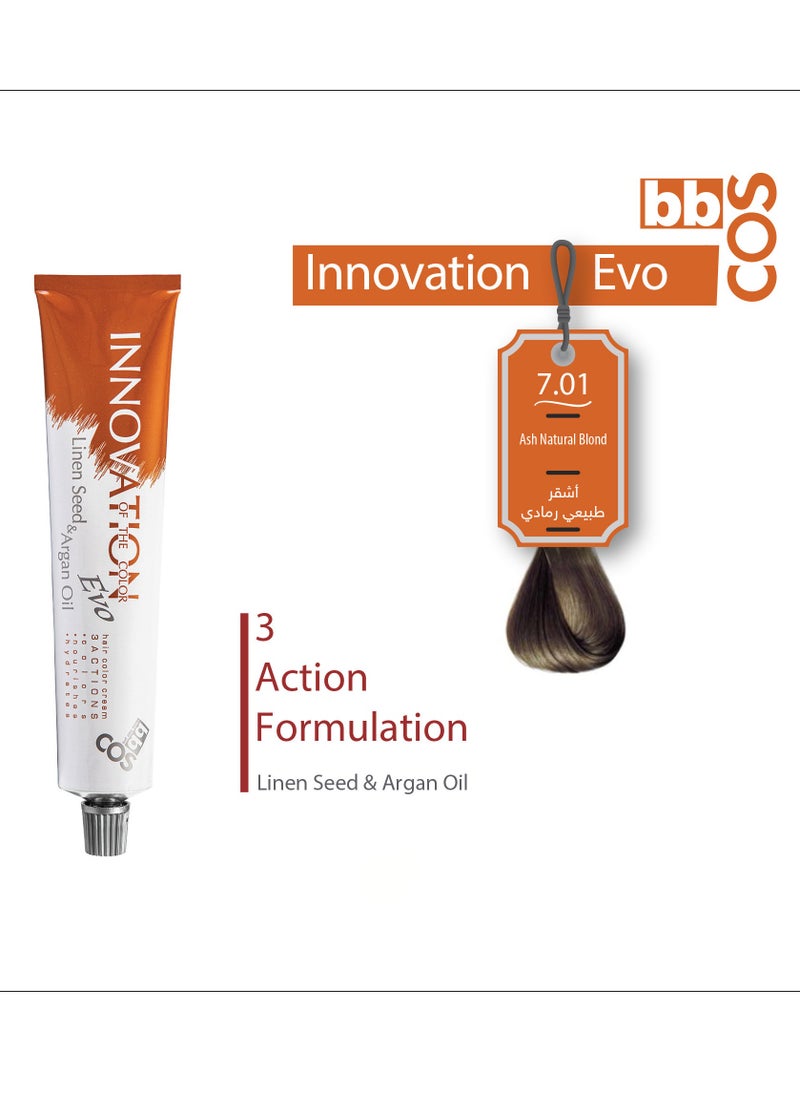 bbcos Innovation Hair Color 100 ml- 7.01 