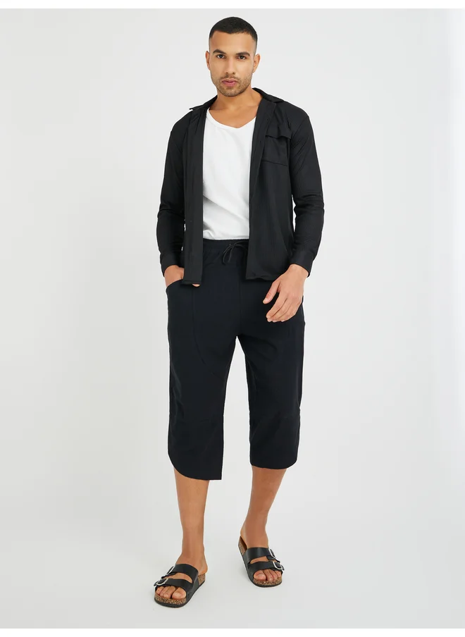 ستايلي Styli Solid Relaxed Fit Buttoned Shirt